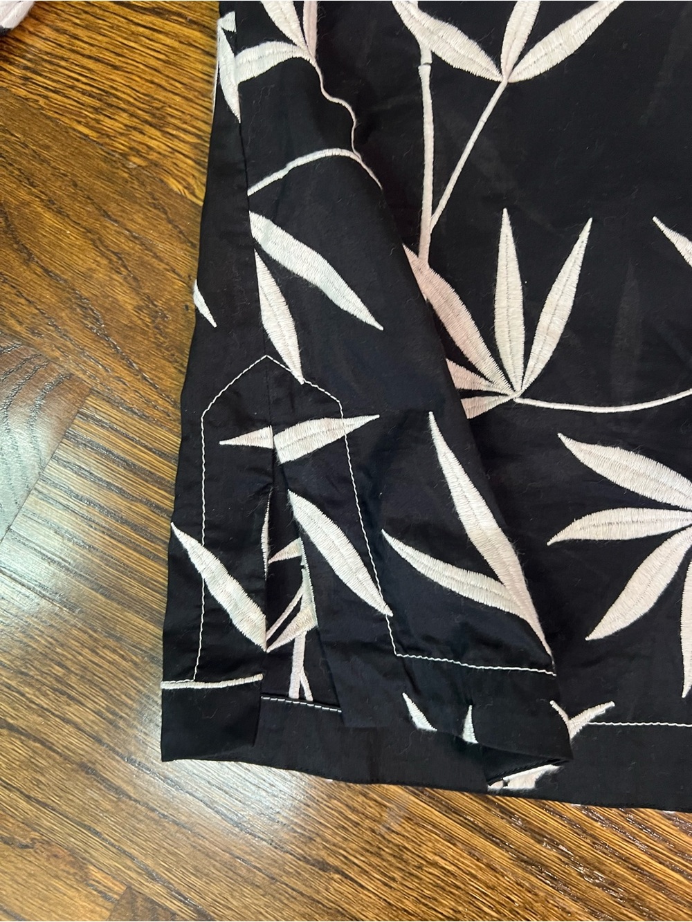Talbots Black Tunic with White Leaf Print - Picture 6 of 11